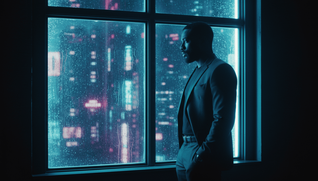 IA analisando 'Watching Us' de Wale & Leon Thomas, interpretando seu ritmo hip-hop R&B e narrativa emotiva para conceitos visuais.