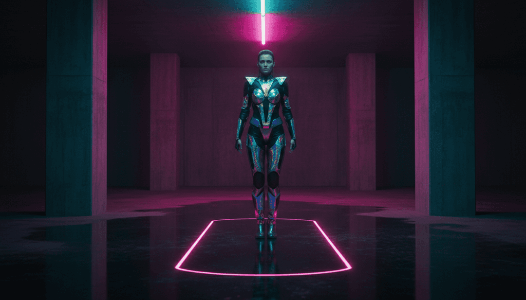 AI 詮釋 RM47, MAAD, Raleigh 的嘻哈音樂「FYF」,為音樂影片生成都市景觀和動態能量的概念視覺效果。