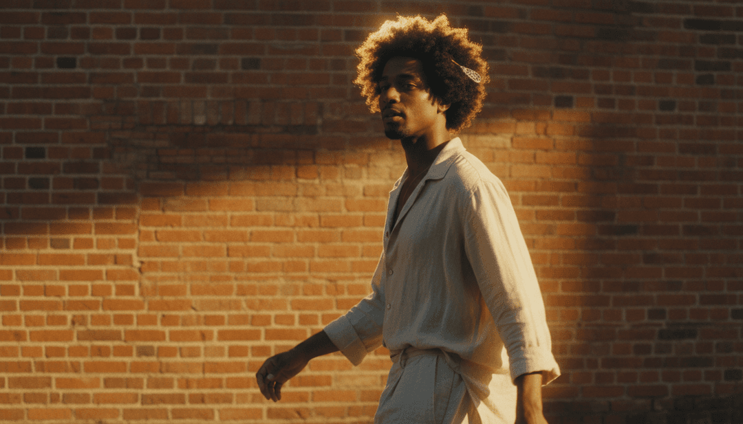 IA analisando as ondas sonoras suaves e quentes de 'Miss Hot July' de Elmiene para identificar batidas emocionais chave e texturas instrumentais.