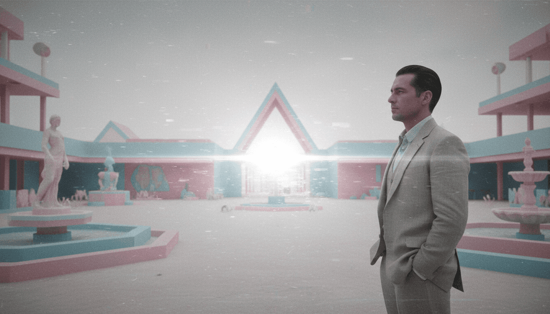 KI-neuronales Netz analysiert Schallwellen und Texte von Aminés 'Vacay' vor einem entspannten, sonnendurchfluteten Lo-Fi-Hintergrund.