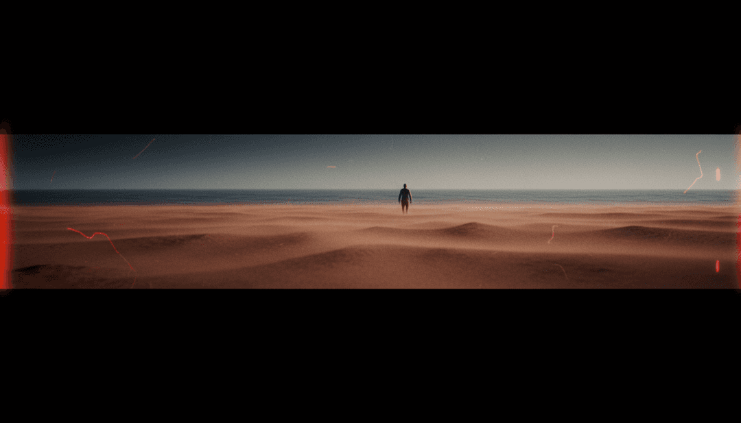 音波和情感數據的抽象視覺化,描繪了freebeat.ai的AI如何詮釋Elmiene「Cry Against The Wind」歌詞和旋律中的深情R&B精髓。