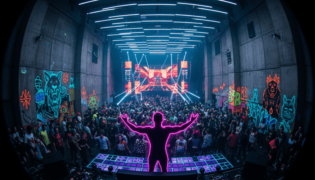 朋友們跳舞的動態視覺、充滿活力的派對場景和抽象光影模式,與「Kissin My Friends」的電子節奏同步。