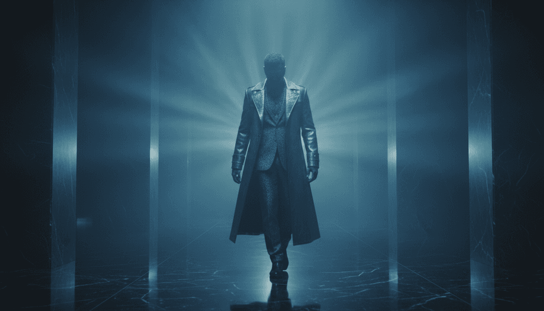 IA interpretando o áudio 'Lost & Found' de Loe Shimmy, analisando elementos de trap, hip-hop e cloud rap para gerar conceitos visuais iniciais que refletem temas de busca e descoberta.