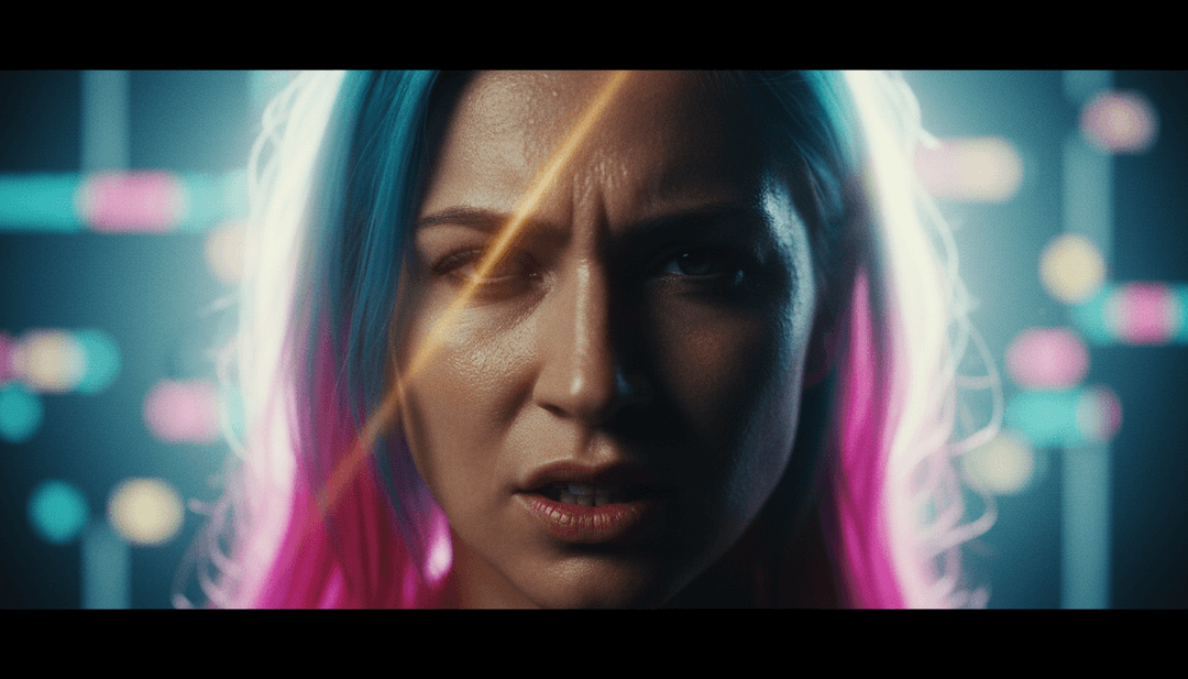 Interface do usuário do freebeat.ai mostrando opções para personalizar um vídeo musical para 'holding on', com controles deslizantes para efeitos visuais, paletas de cores e sobreposições de texto para letras.