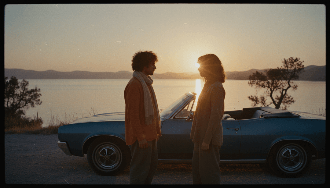 手描きのスケッチがフォトリアリスティックなシーンへと移行するダイナミックなモンタージュ。抽象的な音楽要素からEd Sheeranの「Camera」のための具体的なビデオフレームへの進化を、freebeat.aiによって示しています。