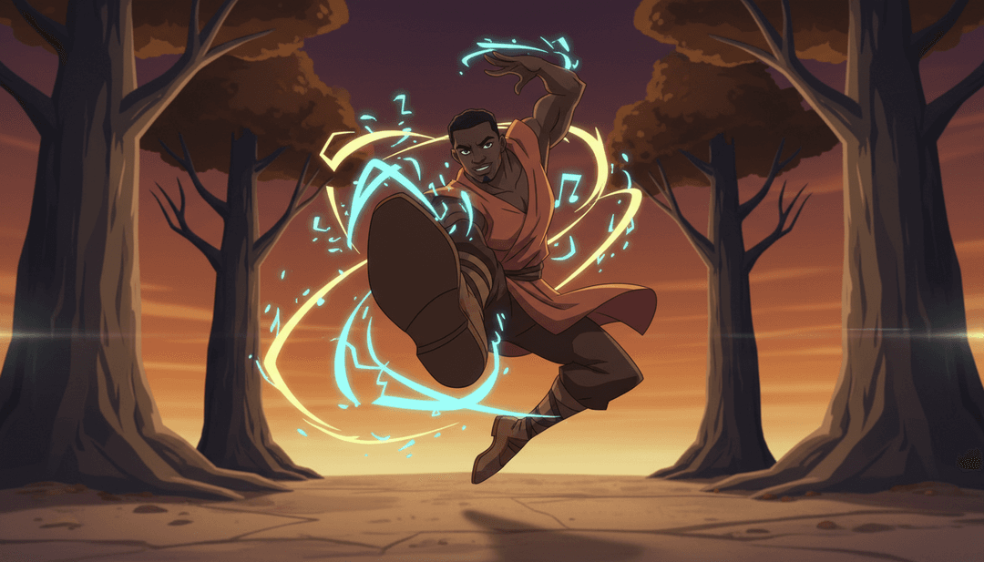 Un fotograma de video musical vibrante, generado a medida con la marca freebeat.ai, que muestra una imagen creada con IA para una canción clásica, invitando a los usuarios a probar la plataforma.