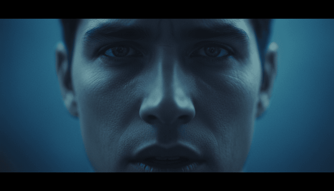 L'AI analizza le onde sonore e i testi di 'Angel Baby' di Troye Sivan per estrarre temi emotivi di amore e desiderio, rappresentati da flussi di dati luminosi.