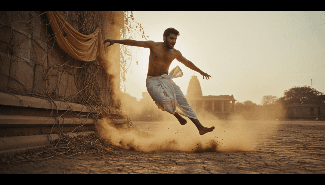 「Srivalli」のリズムとSid Sriramの表現豊かな歌声に同期するダイナミックな視覚効果と歌詞の表示。