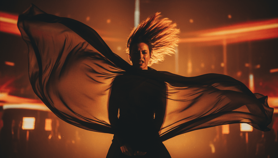 Représentation visuelle vibrante d'ondes sonores se transformant en paysages oniriques et éthérés, reflétant l'essence jangle pop et rock alternatif de 'Dreams' de Fleetwood Mac.