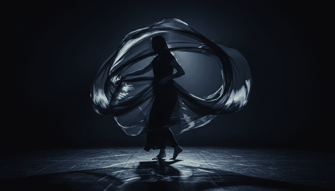 Séquence animée dynamique représentant des instruments de musique (guitare, batterie, clavier) générant des éclats de couleur et de lumière, évoluant en scènes cinématographiques représentant 'Dreams'.