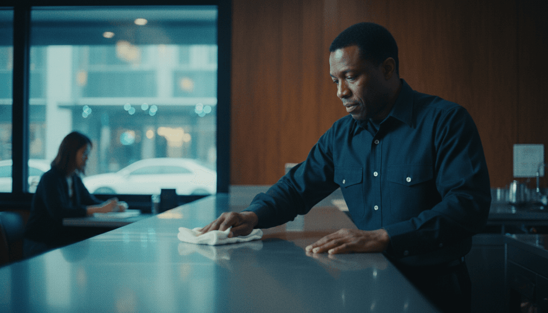 Visualizzazione astratta di algoritmi AI che interpretano le onde sonore R&B e lo-fi hip-hop di 'I'm Still Thinking' di Myles Lloyd.