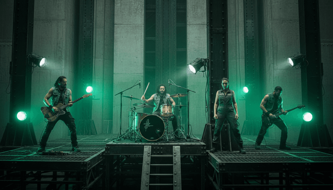 एक सदर्न रॉक बैंड के 'Can't Take It With You' को गतिशील कैमरा मूवमेंट के साथ प्रदर्शित करने के विज़ुअलाइज़ेशन, स्वतंत्रता और खुले स्थानों की प्रतीकात्मक कल्पना के साथ गुंथे हुए।