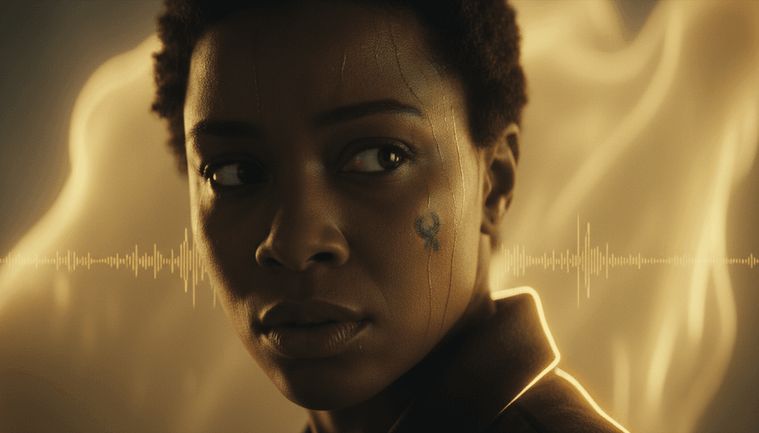 Visualizzatore dinamico che mostra onde synth che si trasformano in particelle di luce fluenti e vibranti, sincronizzate con la musica dei Bastille.