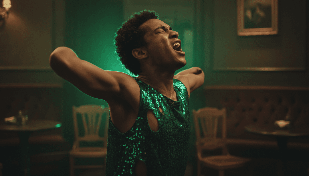 Utente che interagisce con l'interfaccia di freebeat.ai, creando un vivace video musicale con 'Le Ball' in sottofondo.