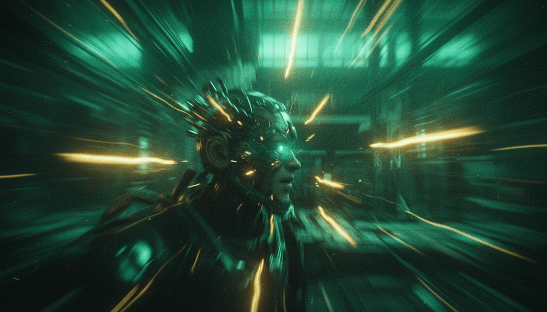 IA che traduce elementi musicali di 'Can't See' in un video musicale dinamico con transizioni energiche e illuminazione suggestiva