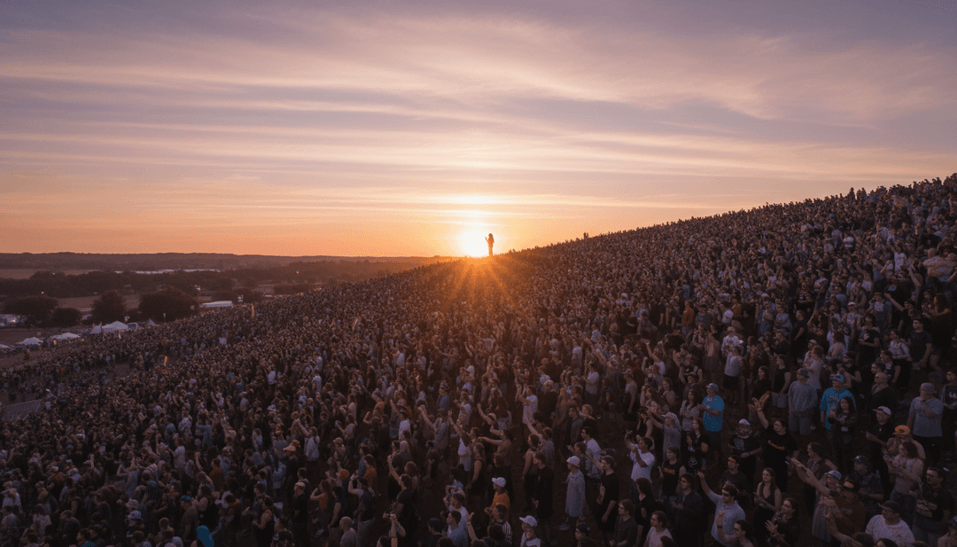 Benutzer interagiert mit der freebeat.ai-Oberfläche, generiert ein Musikvideo für 'Blessings' mit verschiedenen visuellen Stilen und Untertiteln.