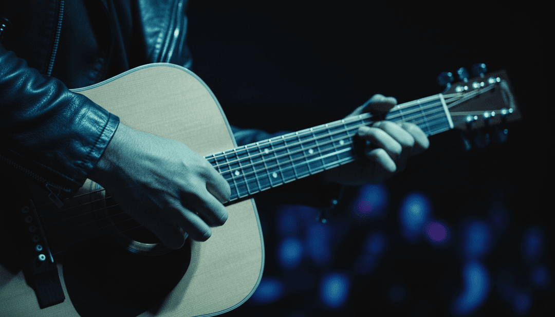 Una rappresentazione astratta di onde sonore e ritmi reggaeton vibranti, con la scheda titolo 'Pepas' e il nome di Farruko.