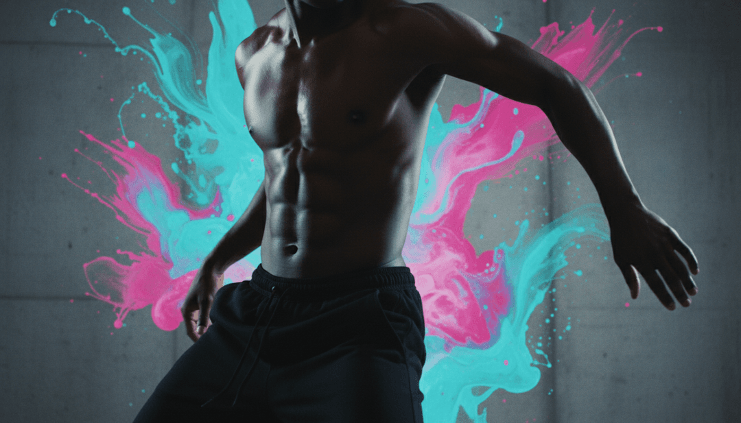 अमूर्त ध्वनि तरंगें गतिशील, रंगीन पैटर्न में बदल रही हैं, जो 'Move' के हाउस-पॉप सार की प्रारंभिक AI व्याख्या का प्रतिनिधित्व करती हैं।