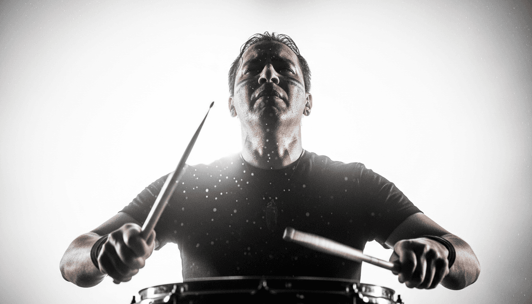 'Makeba - Ian Asher Remix'의 완성된 고에너지 뮤직 비디오 프레임으로, 역동적인 비주얼과 완벽하게 동기화된 캡션을 보여줍니다.