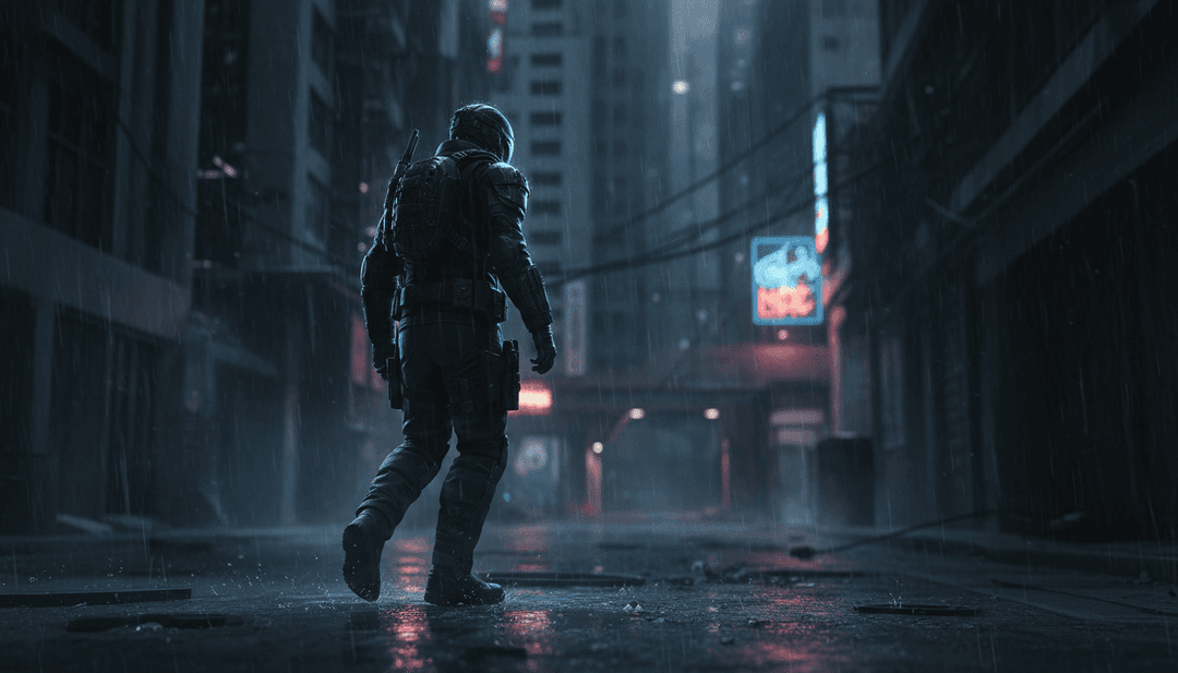 Représentation visuelle abstraite des ondes sonores de 'Be The One' de Eli Brown se transformant en motifs lumineux dynamiques, générés par un outil de clip musical IA.