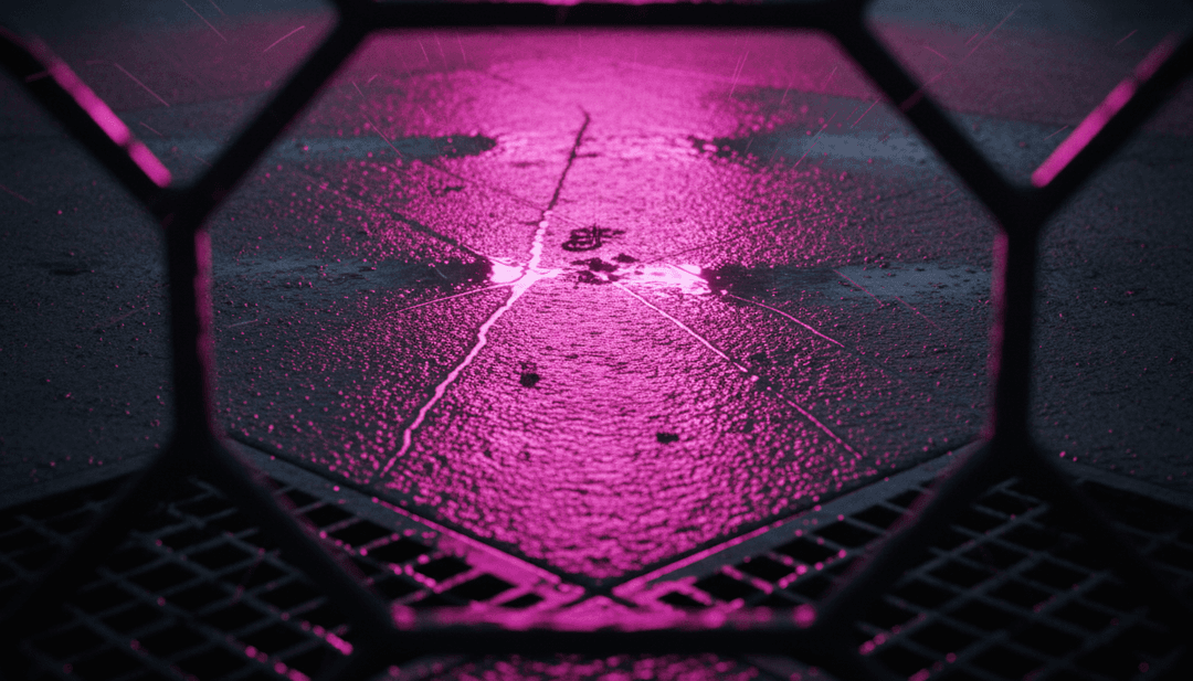 AI 'Marianela (Que Pasa)' के रेगेटन और ट्रैप रिदम को एब्स्ट्रैक्ट विज़ुअल कॉन्सेप्ट्स में व्याख्या कर रहा है।