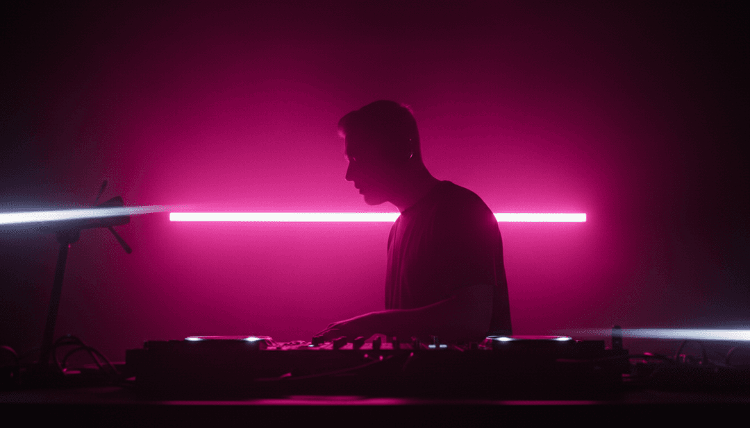 IA gerando padrões de luz vibrantes simbolizando a unidade global para o videoclipe de Rule The World (Everybody)