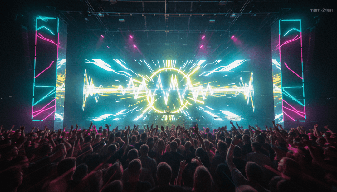 Séquences visuelles vibrantes et énergiques, incluant des danseurs sous des lumières disco, des paysages urbains et des motifs tourbillonnants, le tout synchronisé avec le remix de 'Murder On The Dancefloor'.