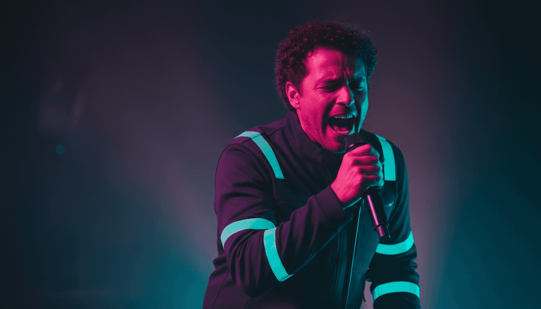 एक स्क्रीन पर बज रहा 'Monster' के लिए एक तैयार, उच्च-ऊर्जा वाला संगीत वीडियो, जो जीवंत AI-जनित दृश्यों और पूरी तरह से सिंक किए गए मुफ्त कैप्शन को प्रदर्शित करता है।