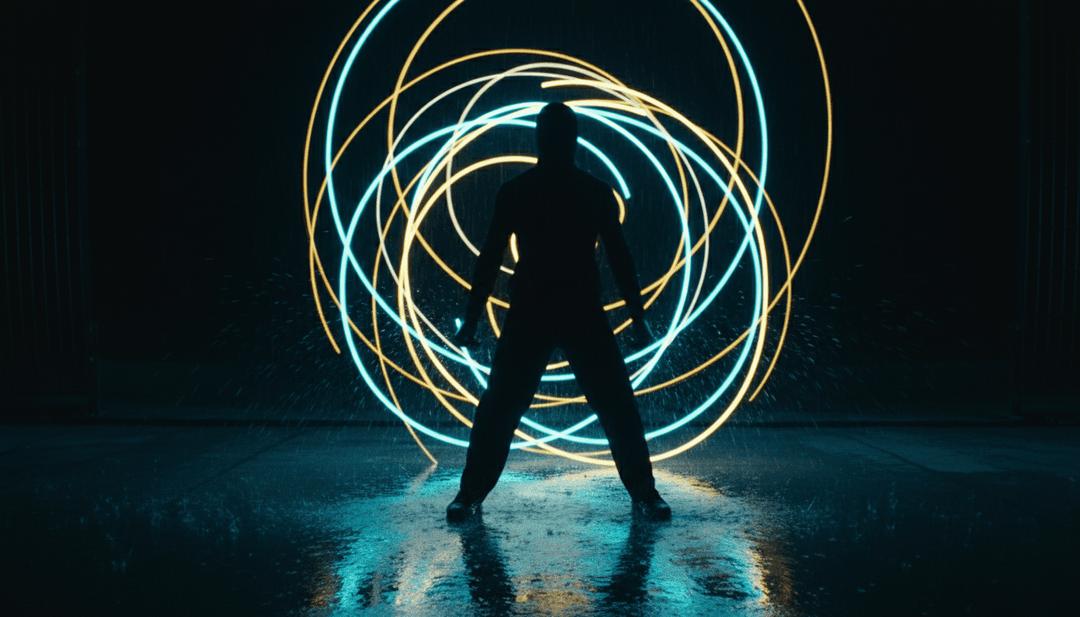 Visuels dynamiques générés par IA pour 'Vent' de NOIT, montrant un voyage des rues de la ville aux horizons vibrants, synchronisé avec la ligne de basse g-funk.