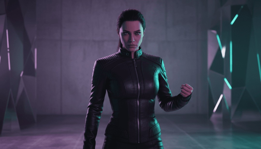 AI हिप-हॉप और R&B लय का विश्लेषण कर रहा है, Tate McRae के 'TIT FOR TAT' संगीत वीडियो के लिए ध्वनि तरंगों और गहरे, उदास रंग पैलेट को विज़ुअलाइज़ कर रहा है।