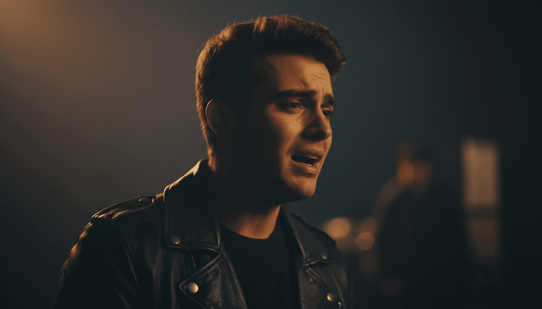 Alex Warren의 'Eternity'에 대한 어쿠스틱 기타 파형 및 가사 정서를 분석하여 추상적인 사운드를 시각적 개념으로 번역하는 AI.