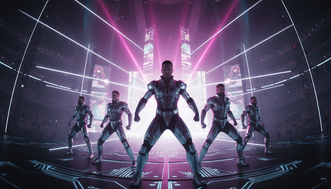 AI 將 BLACKPINK 的 JUMP 歌曲元素,如 trap 節拍和舞蹈段落,轉換為動態視覺場景。