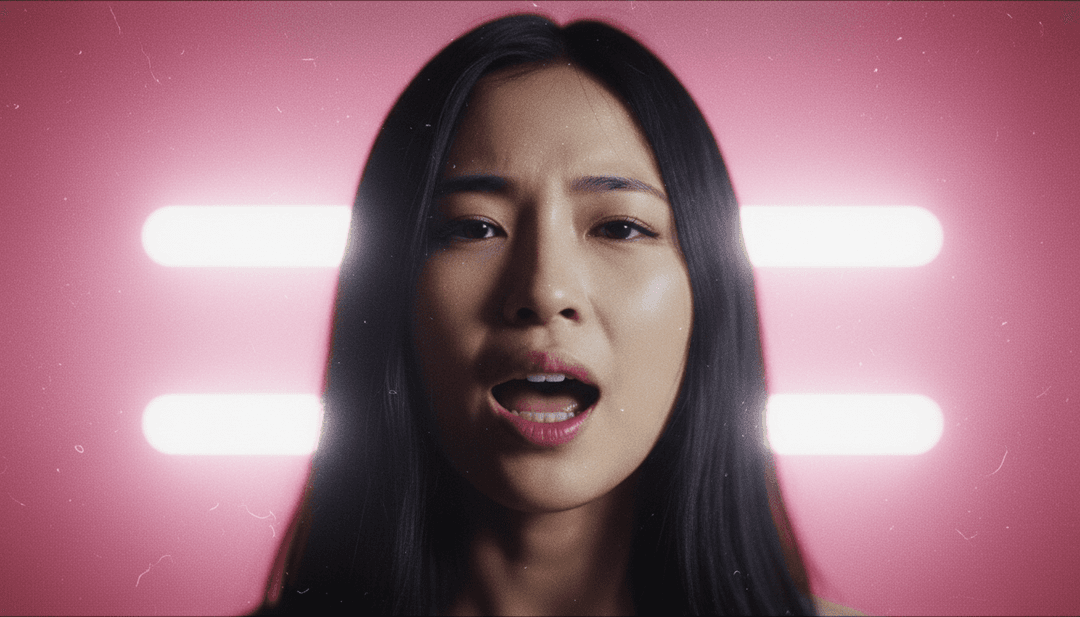 Cenas dinâmicas de um videoclipe gerado por IA para 'APT.', mostrando sequências de dança, paisagens urbanas e interiores elegantes sincronizados com a música.