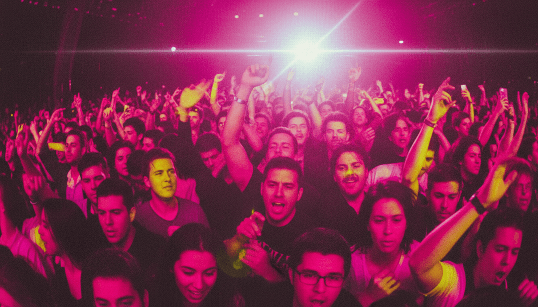 Dynamische Visuals, die die Synth-Drops und Vokal-Schübe des 'Not At This Party' Remixes darstellen, beim Übergang von MP3 zu MP4.