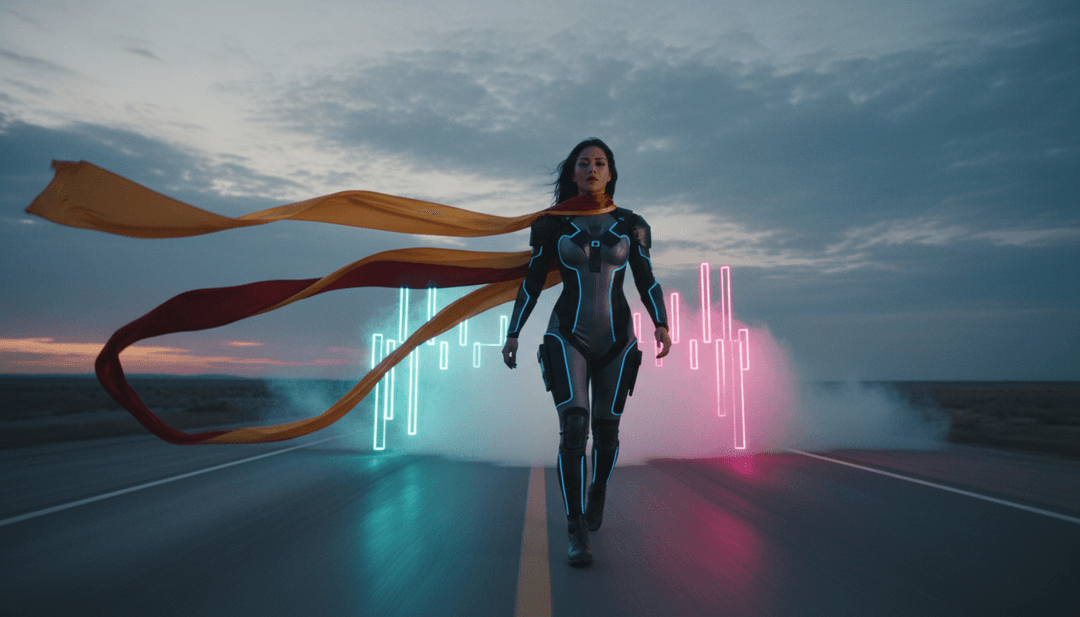 动态光线轨迹和流畅的动态图形与节拍同步,由先进的MP3转MP4转换器生成。