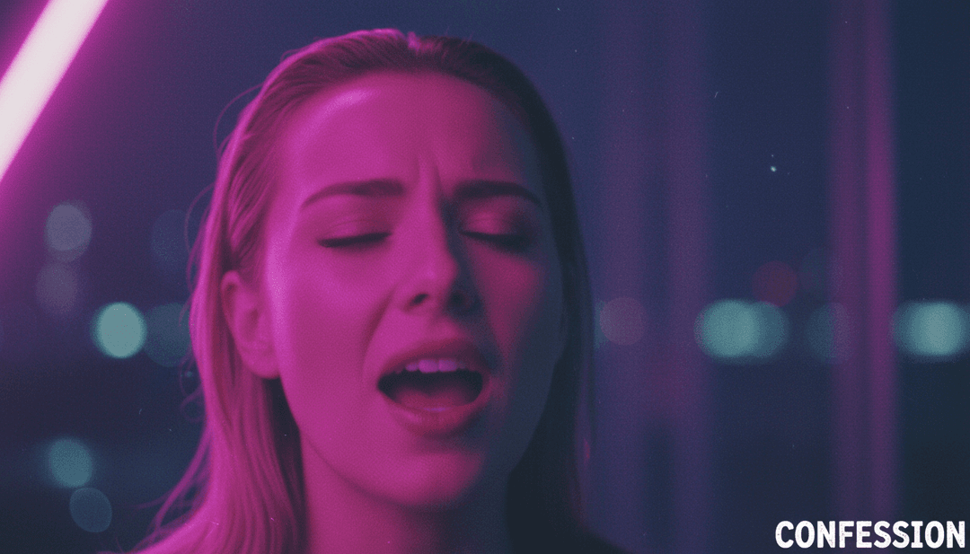 与 Lorde 的 'What Was That' 同步的动态视觉效果,展示由 AI 音乐封面生成器生成的抽象合成流行乐图案。