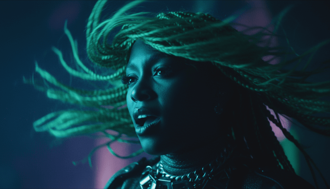 Ein finales, poliertes Musikvideo, das den einzigartigen, von KI für 'Woof' generierten Stil zeigt und Benutzer ermutigt, ihre eigenen Videos zu erstellen.