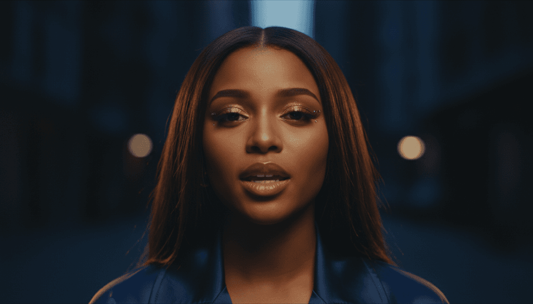 사운드 웨이브와 데이터 포인트의 추상적인 시각적 표현으로, freebeat.ai가 하우스 및 댄스 팝 요소에 중점을 두어 Disco Lines와 Tinashe의 'No Broke Boys' 트랙을 분석하는 모습을 보여줍니다.