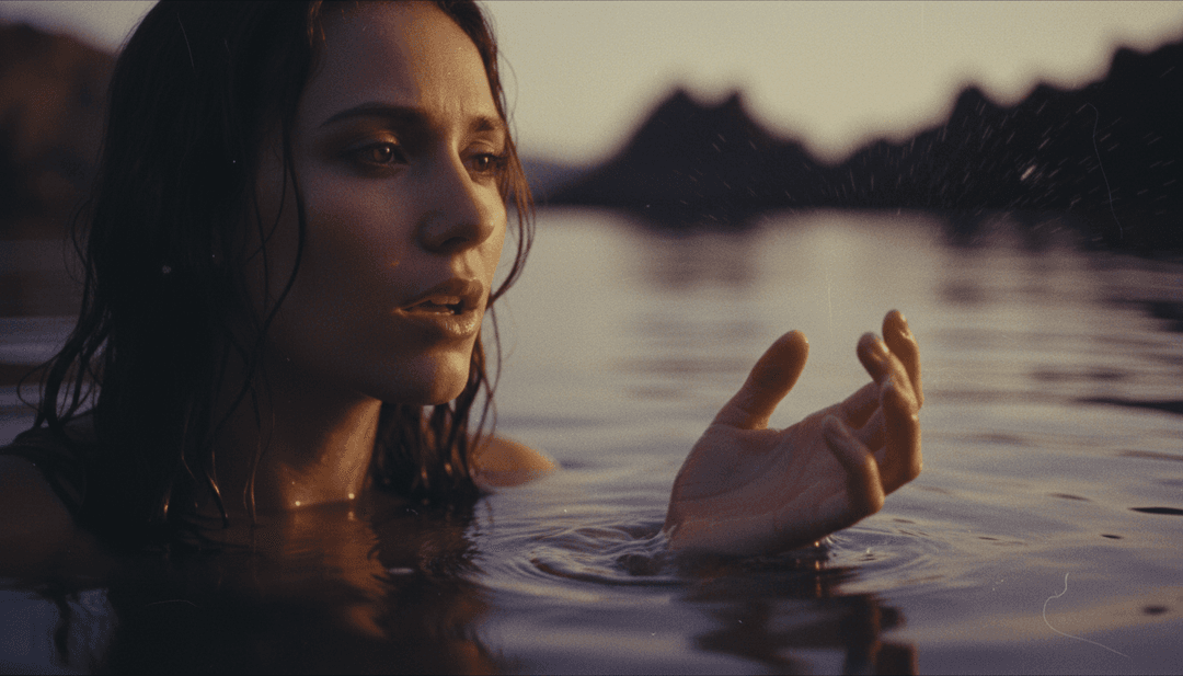 Visualizer und dynamische Szenen, die sich synchron zu den Beat-Drops und Gesangscrescendos von 'My Love (2024)' Musik entwickeln und KI-generierte Muster und Lichter präsentieren.