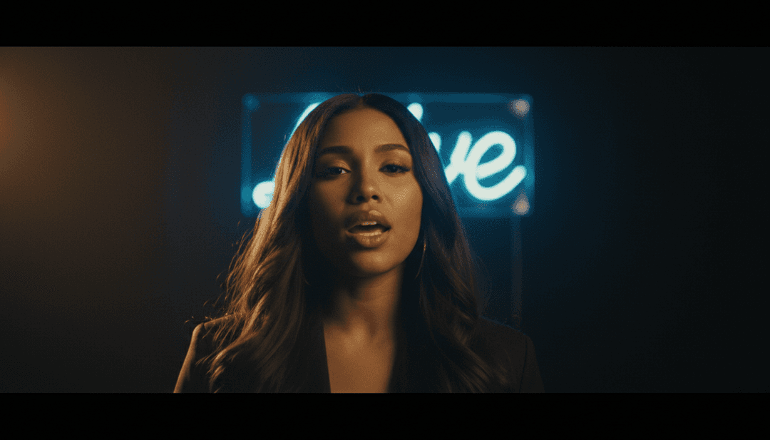 KI-Visualisierer interpretiert Schallwellen von Jorja Smiths Deep-House-Pop-Mashup mit abstrakten Lichtformen.