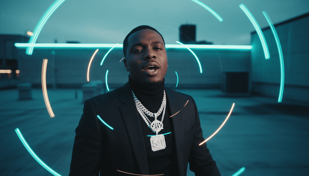 Ty Dolla $ign, Quavo, Shoreline Mafia, Juicy J의 'DON'T KILL THE PARTY'에 대한 개별 보컬 퍼포먼스와 비트에 맞춰 동기화된 역동적인 시각 효과.