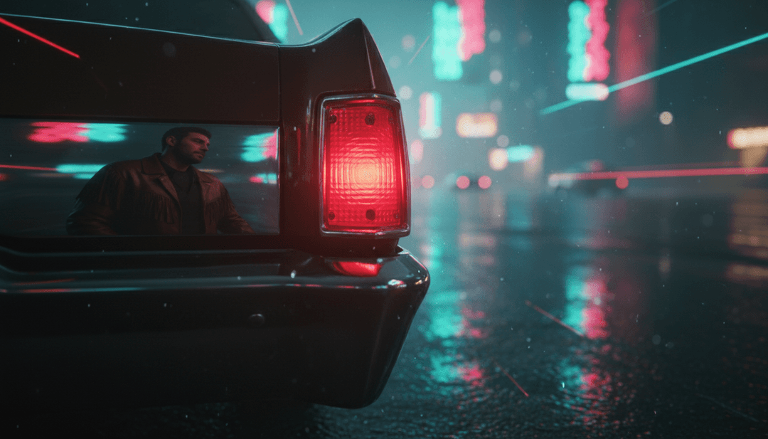 AI 正在分析 Post Malone 的 'Circles' 歌詞和旋律結構,顯示數位波形和情感數據點。