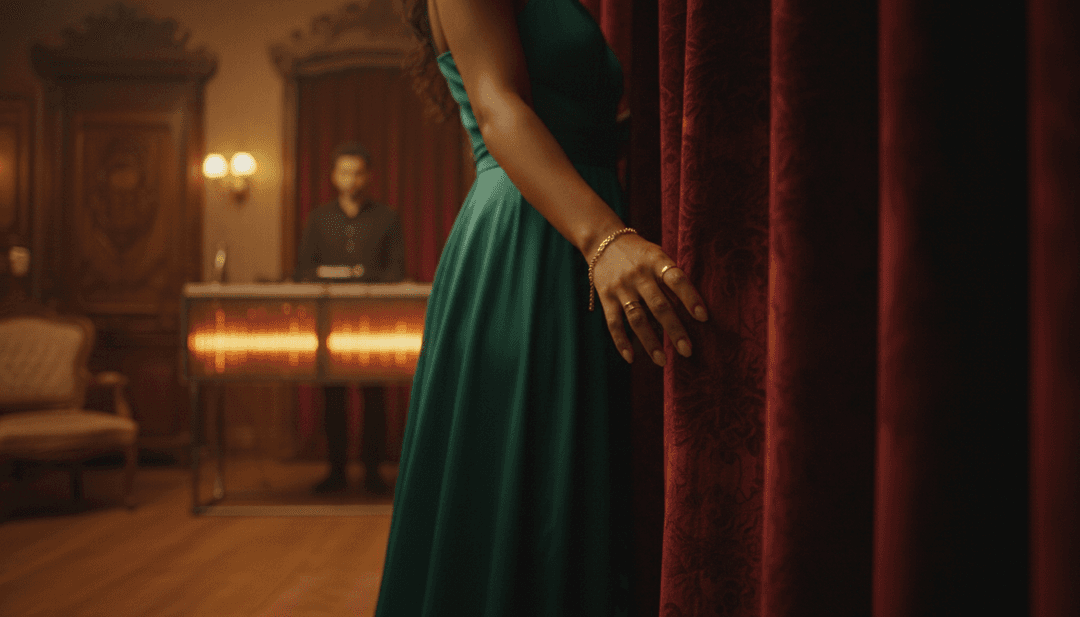 음악과 동기화된 맥동하는 조명과 도시 댄스 장면을 보여주는 역동적인 비주얼라이저로, 'Beggin''의 사운드가 시각화되는 과정을 묘사합니다.