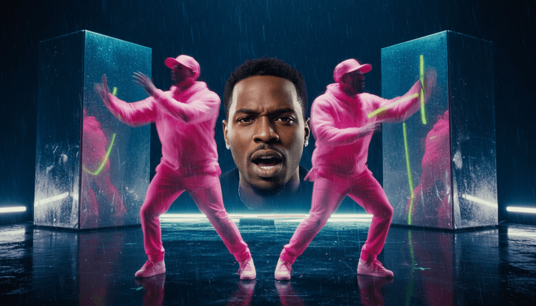 用戶在 freebeat.ai 平台上為「Superhero」自定義 AI 生成的音樂影片,展示了多樣的視覺風格、效果和文字疊加。