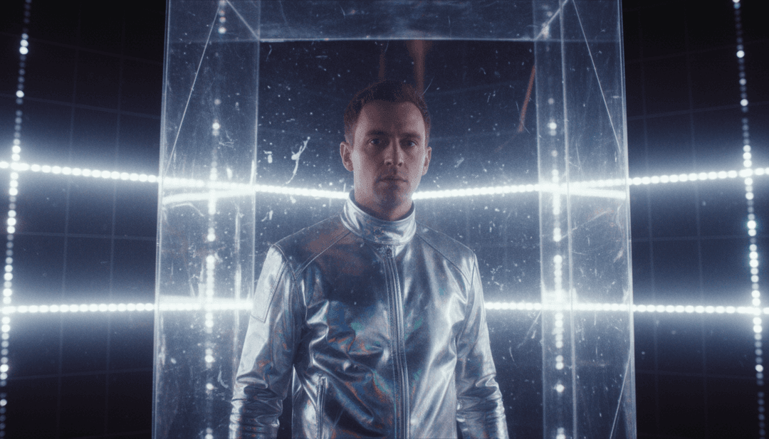 AI 分析 Glass Animals 的 'Tokyo Drifting' 声波,可视化霓虹都市景观和抽象迷幻图案。