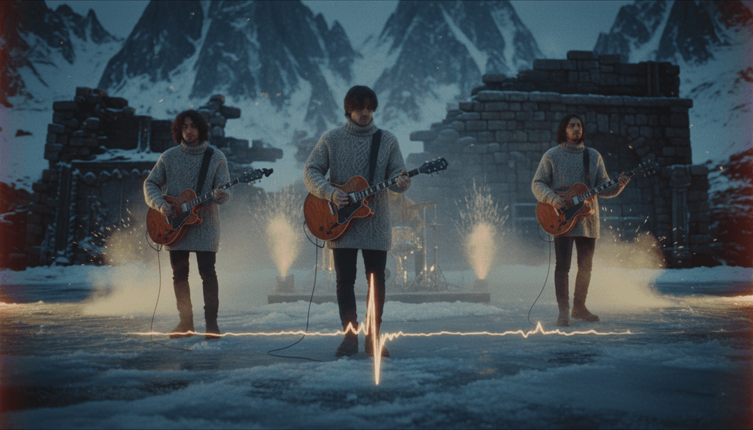 Art abstrait représentant une figure solitaire dans un paysage sombre et éthéré, symbolisant les thèmes de l'aliénation et du désir dans Creep de Radiohead.