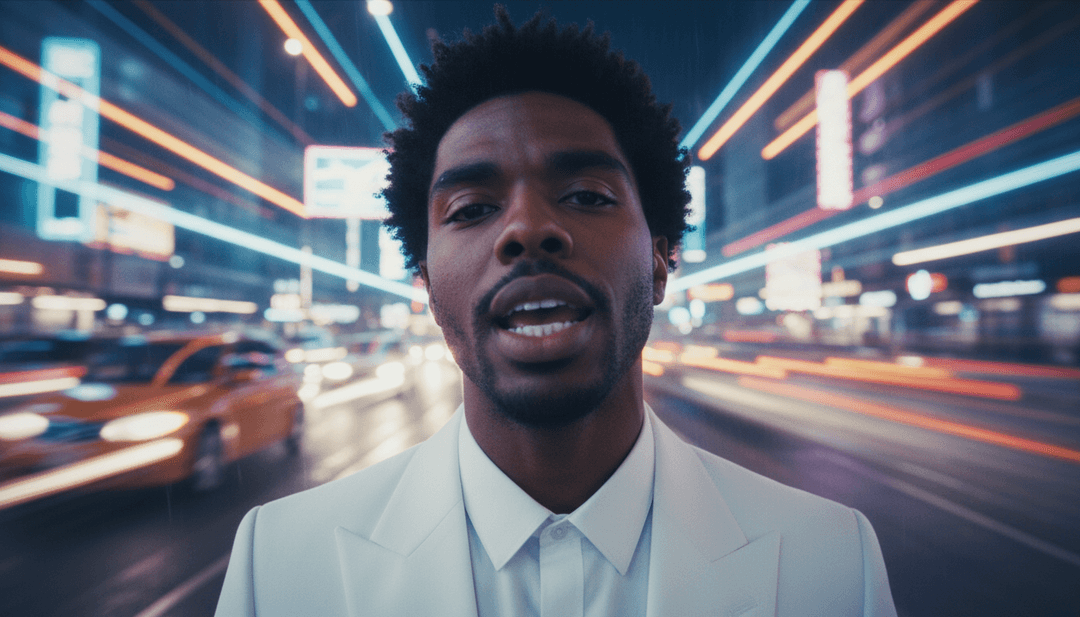 사용자가 freebeat.ai 인터페이스에서 'Churchill Downs'를 위한 독특한 뮤직 비디오를 만들고 있으며, 최종적으로 다듬어진 비디오를 보여줍니다.