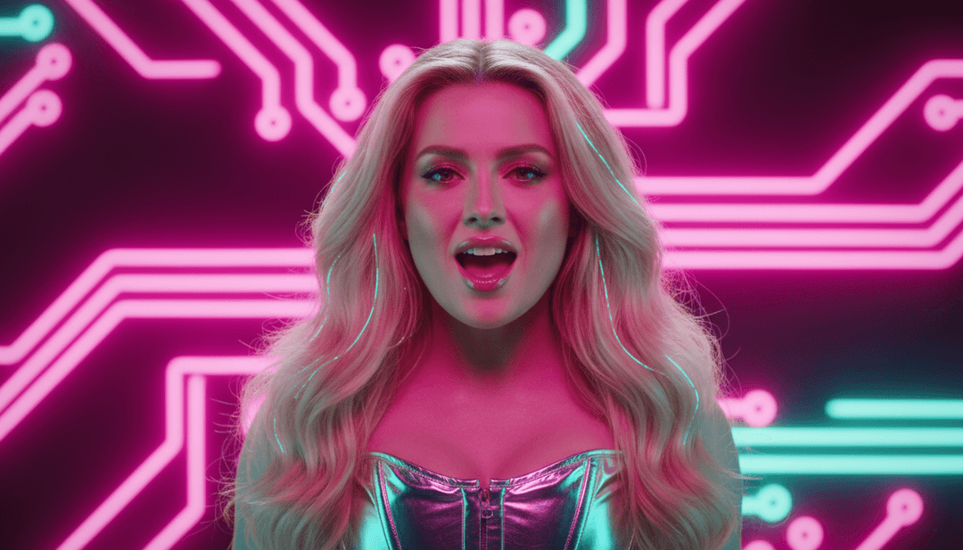 Um fã criativo usando Freebeat.ai para gerar um vídeo musical personalizado para 'Espresso', com diversos estilos visuais disponíveis.