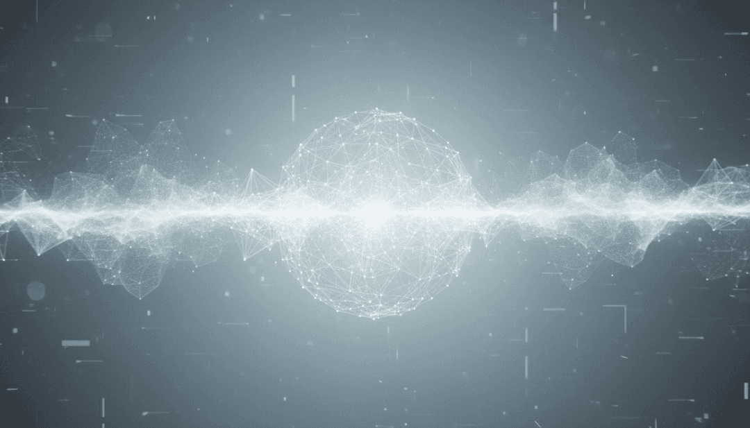 L'AI analizza l'onda sonora dinamica di 'NEW DAY' di Kavale, con elementi hip-hop e trap rappresentati visivamente.