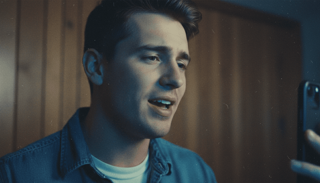 Imágenes dinámicas que evolucionan de una guitarra acústica, mostrando transiciones de momentos que pasan, reflejando el tema de 'dame un segundo' y la profundidad emocional de la canción.